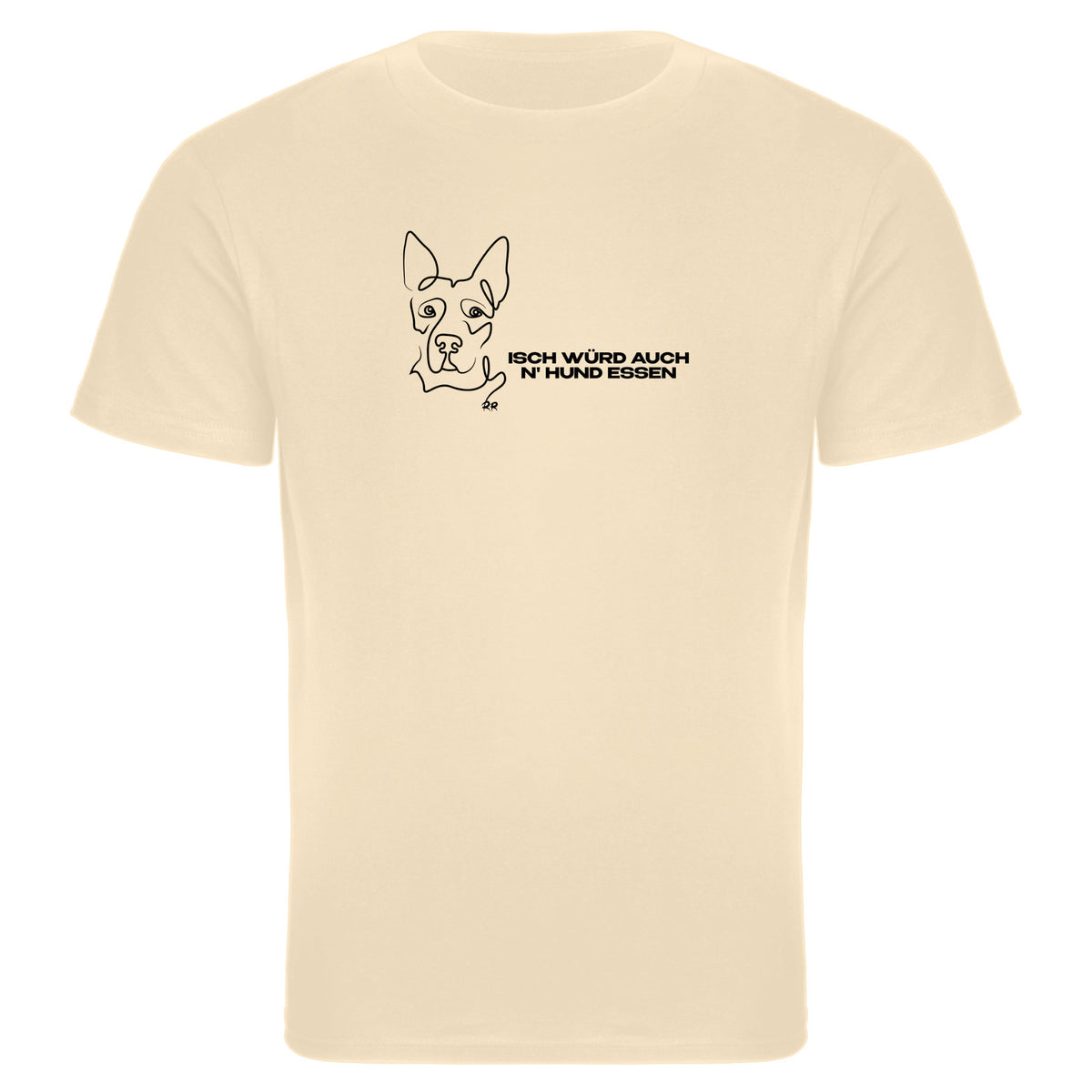 T-Shirt slim fit | Isch würd auch n&#39; Hund essen